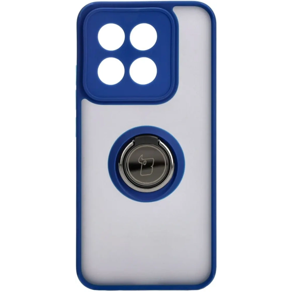 Wholesale Bizon Case Hybrid Ring Xiaomi 14 smoky with a navy blue frame - BIZ4245 - {ean13} - Hurt