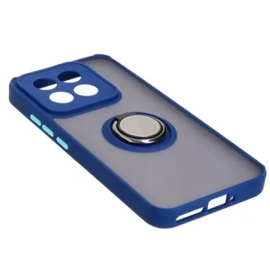 Wholesale Bizon Case Hybrid Ring Xiaomi 14 smoky with a navy blue frame - BIZ4245 - {ean13} - Hurt