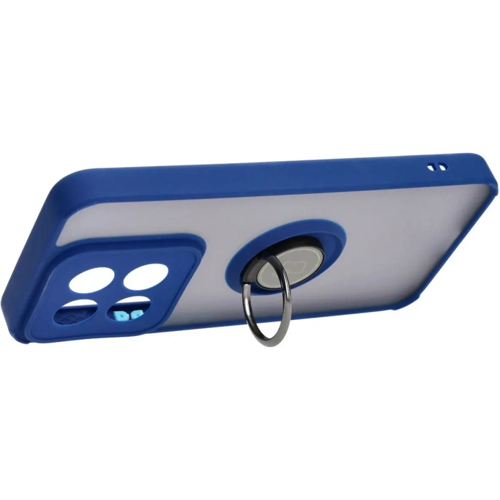 Hurtownia GSM - Etui s úchytem na prst Bizon Case Hybrid Ring pro Xiaomi 14 kouřové s modrým rámečkem - BIZ4245 - {ean13} - Hurt