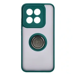 Wholesale Bizon Case Hybrid Ring Xiaomi 14 smoky with a dark green frame - BIZ4246 - {ean13} - Hurt
