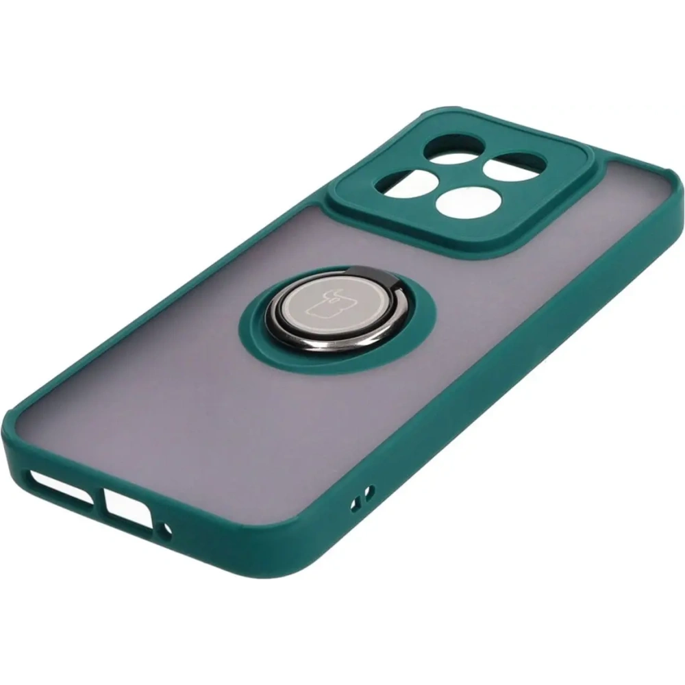 Wholesale Bizon Case Hybrid Ring Xiaomi 14 smoky with a dark green frame - BIZ4246 - {ean13} - Hurt