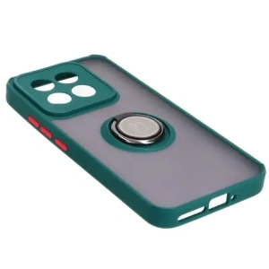 Wholesale Bizon Case Hybrid Ring Xiaomi 14 smoky with a dark green frame - BIZ4246 - {ean13} - Hurt