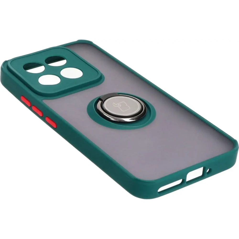 Wholesale Bizon Case Hybrid Ring Xiaomi 14 smoky with a dark green frame - BIZ4246 - {ean13} - Hurt
