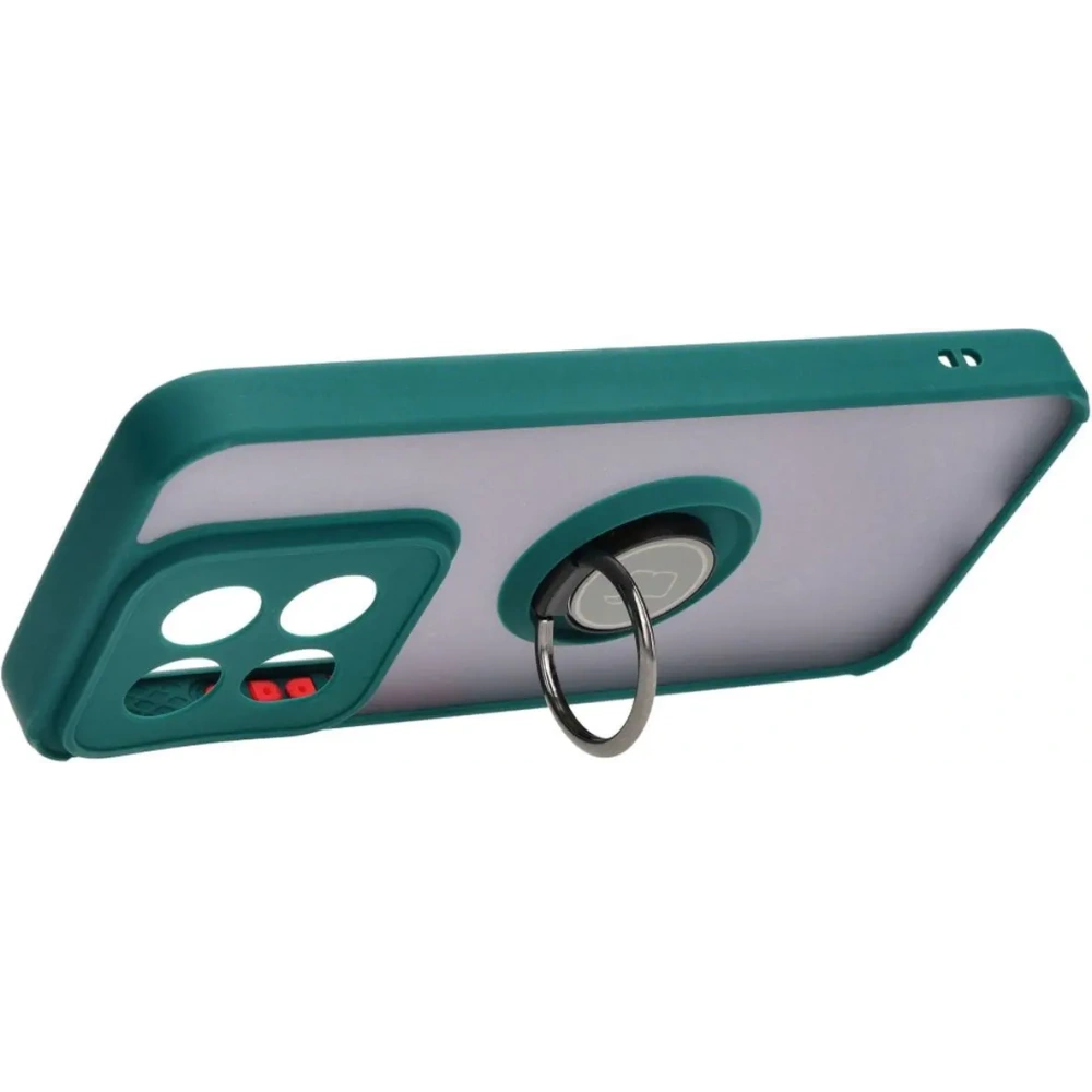 Wholesale Bizon Case Hybrid Ring Xiaomi 14 smoky with a dark green frame - BIZ4246 - {ean13} - Hurt