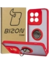 Wholesale Bizon Case Hybrid Ring Xiaomi 14 smoky with a red frame - BIZ4247 - {ean13} - Hurt