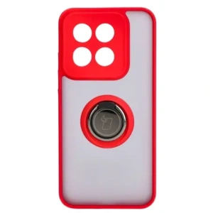 Wholesale Bizon Case Hybrid Ring Xiaomi 14 smoky with a red frame - BIZ4247 - {ean13} - Hurt
