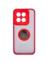 Wholesale Bizon Case Hybrid Ring Xiaomi 14 smoky with a red frame - BIZ4247 - {ean13} - Hurt