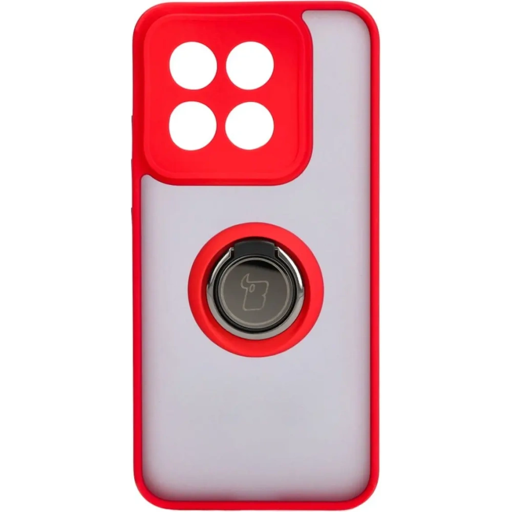 Hurtownia GSM - Bizon Case Hybrid Ring Xiaomi 14 fumuriu cu un cadru roșu - BIZ4247 - {ean13} - Hurt