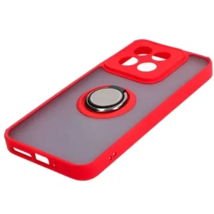 Wholesale Bizon Case Hybrid Ring Xiaomi 14 smoky with a red frame - BIZ4247 - {ean13} - Hurt