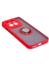 Wholesale Bizon Case Hybrid Ring Xiaomi 14 smoky with a red frame - BIZ4247 - {ean13} - Hurt