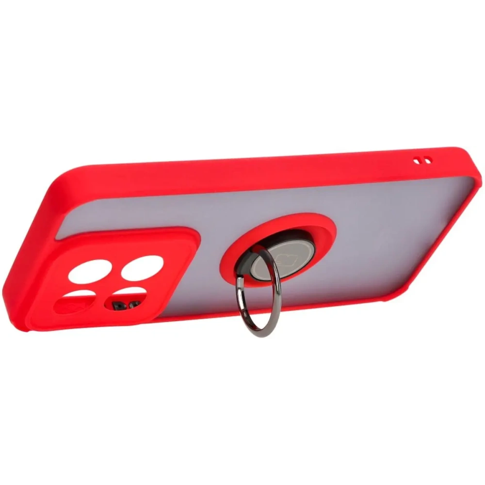 Wholesale Bizon Case Hybrid Ring Xiaomi 14 smoky with a red frame - BIZ4247 - {ean13} - Hurt
