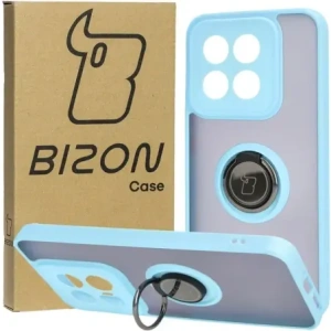 Wholesale Bizon Case Hybrid Ring Xiaomi 14 smoky with a light blue frame - BIZ4248 - {ean13} - Hurt