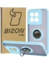 Bizon Case Hybrid Ring Xiaomi 14 smoky with a light blue frame