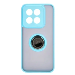 Wholesale Bizon Case Hybrid Ring Xiaomi 14 smoky with a light blue frame - BIZ4248 - {ean13} - Hurt