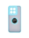 Wholesale Bizon Case Hybrid Ring Xiaomi 14 smoky with a light blue frame - BIZ4248 - {ean13} - Hurt