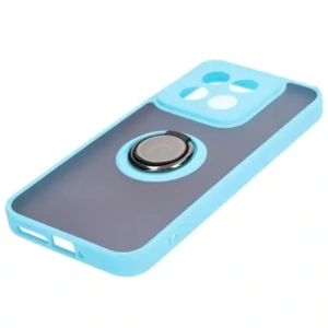 Wholesale Bizon Case Hybrid Ring Xiaomi 14 smoky with a light blue frame - BIZ4248 - {ean13} - Hurt