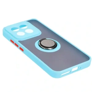 Wholesale Bizon Case Hybrid Ring Xiaomi 14 smoky with a light blue frame - BIZ4248 - {ean13} - Hurt
