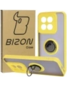 Bizon Case Hybrid Ring Xiaomi 14 smoky with a yellow frame