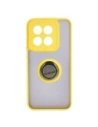 Wholesale Bizon Case Hybrid Ring Xiaomi 14 smoky with a yellow frame - BIZ4249 - {ean13} - Hurt