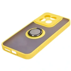 Wholesale Bizon Case Hybrid Ring Xiaomi 14 smoky with a yellow frame - BIZ4249 - {ean13} - Hurt