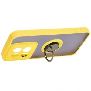 Wholesale Bizon Case Hybrid Ring Xiaomi 14 smoky with a yellow frame - BIZ4249 - {ean13} - Hurt