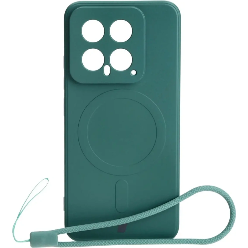 Wholesale Bizon Case Silicone Magnetic Sq Xiaomi 14 dark green - BIZ4252 - {ean13} - Hurt