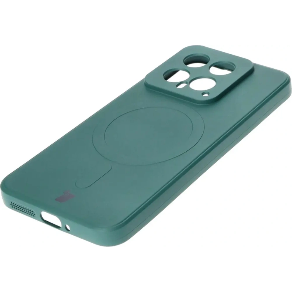 Wholesale Bizon Case Silicone Magnetic Sq Xiaomi 14 dark green - BIZ4252 - {ean13} - Hurt