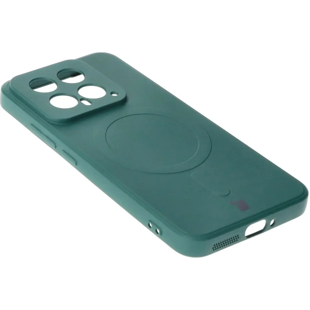 Wholesale Bizon Case Silicone Magnetic Sq Xiaomi 14 dark green - BIZ4252 - {ean13} - Hurt