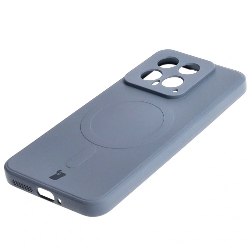 Etui Bizon Case Silicone Magnetic Sq do Xiaomi 14 szare