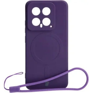 Wholesale Bizon Case Silicone Magnetic Sq Xiaomi 14 plum - BIZ4255 - {ean13} - Hurt