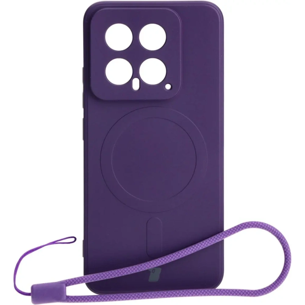 Wholesale Bizon Case Silicone Magnetic Sq Xiaomi 14 plum - BIZ4255 - {ean13} - Hurt