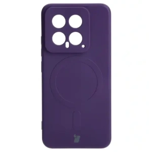 Wholesale Bizon Case Silicone Magnetic Sq Xiaomi 14 plum - BIZ4255 - {ean13} - Hurt
