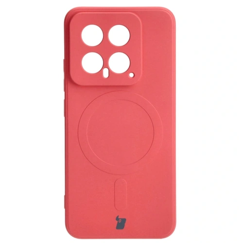 Etui Bizon Case Silicone Magnetic Sq do Xiaomi 14 brudny róż