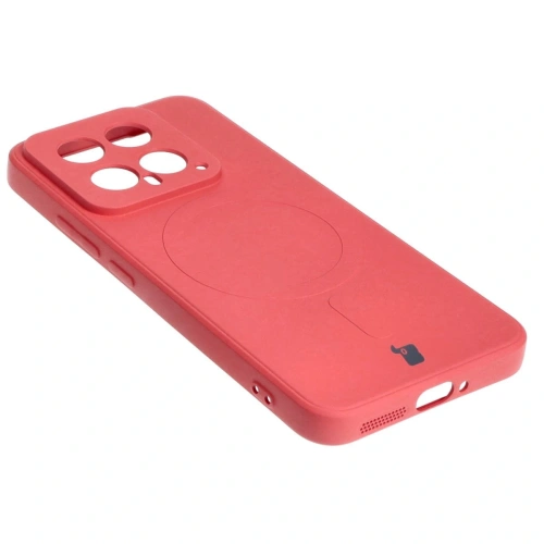 Etui Bizon Case Silicone Magnetic Sq do Xiaomi 14 brudny róż