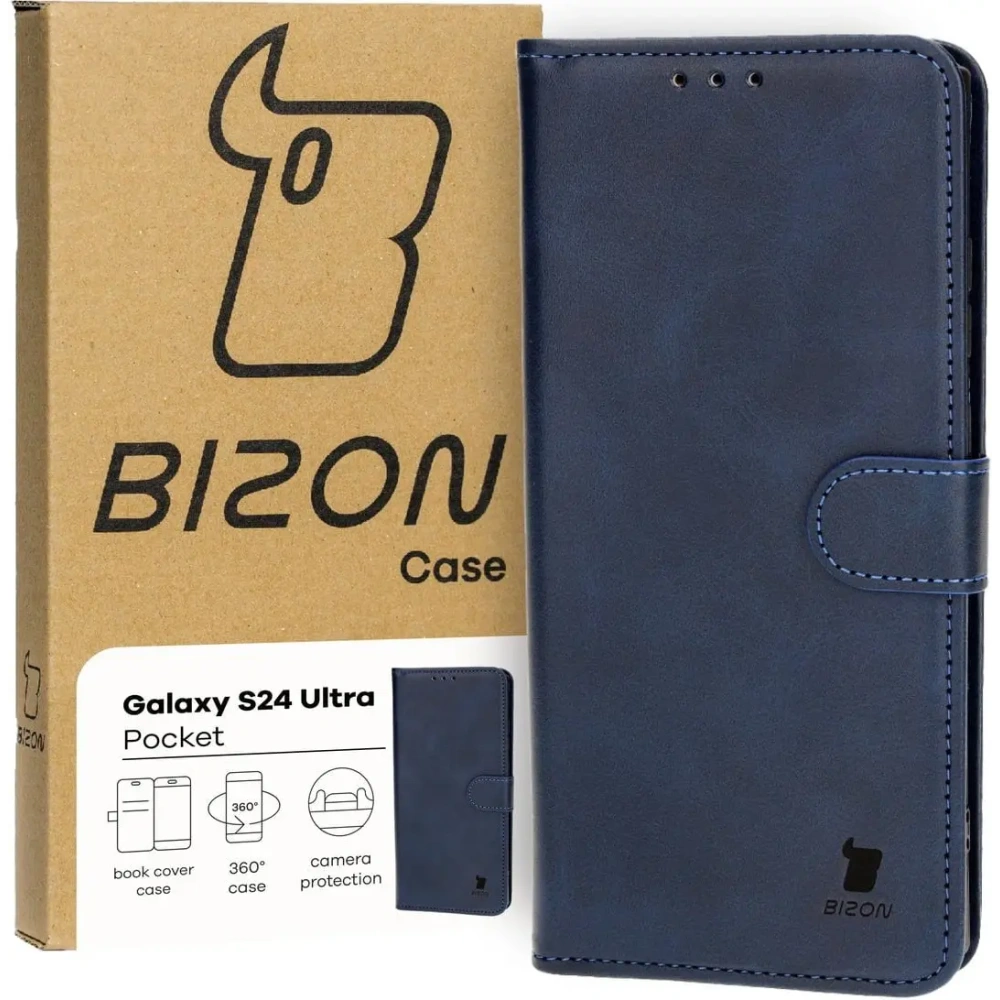 Hurtownia GSM - Bizon Case Pocket Samsung Galaxy S24 Ultra albastru închis - BIZ4269 - {ean13} - Hurt