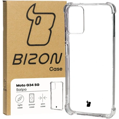 Elastyczne etui Bizon Case Salpa do Motorola Moto G34 5G przezroczyste