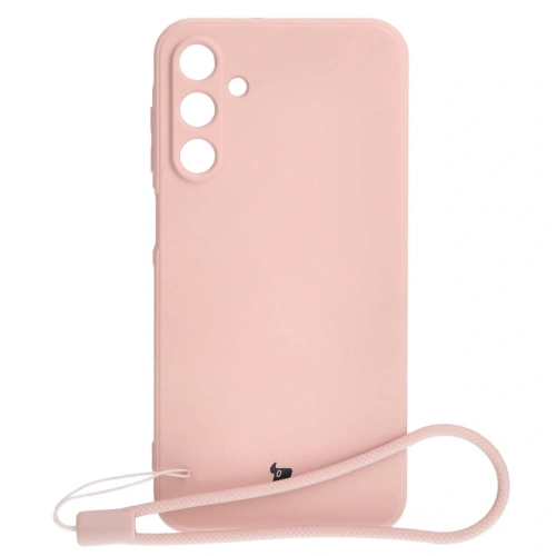 Etui Bizon Case Silicone Sq do Samsung Galaxy A15 4G/5G jasnoróżowe