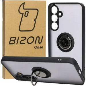 Hurtownia GSM - Etui s držákem na prst Bizon Case Hybrid Ring pro Samsung Galaxy A35 5G kouřové s černým rámem - BIZ4278 - {ean13} - Hurt