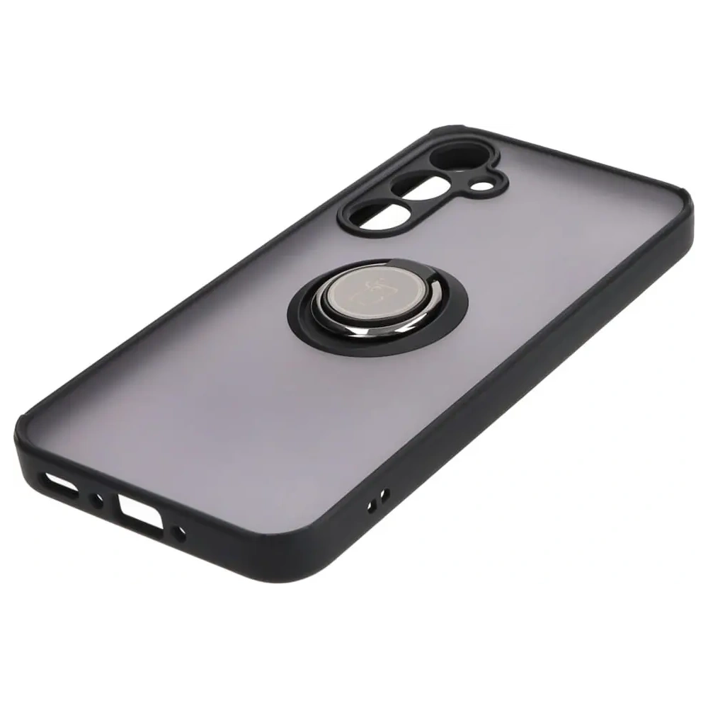 Hurtownia GSM - Etui s držákem na prst Bizon Case Hybrid Ring pro Samsung Galaxy A35 5G kouřové s černým rámem - BIZ4278 - {ean13} - Hurt