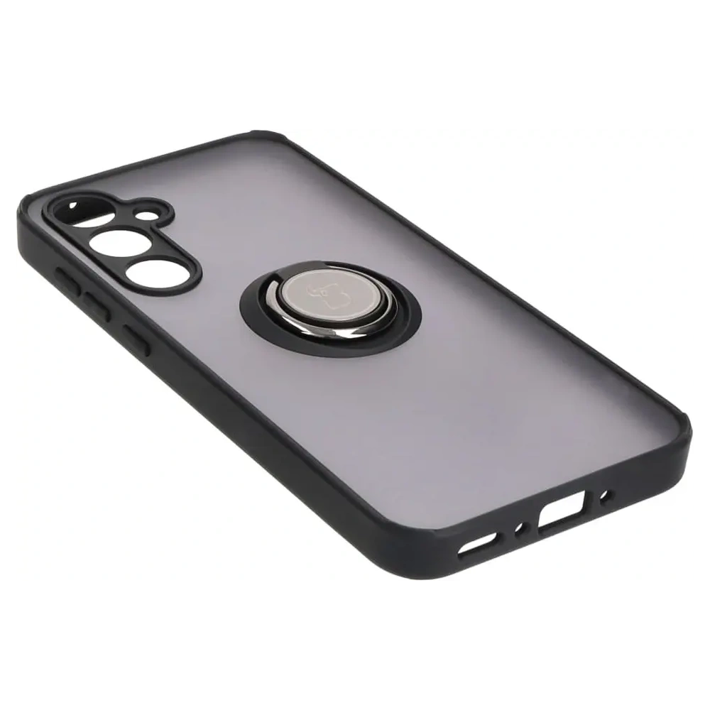 Hurtownia GSM - Etui s držákem na prst Bizon Case Hybrid Ring pro Samsung Galaxy A35 5G kouřové s černým rámem - BIZ4278 - {ean13} - Hurt