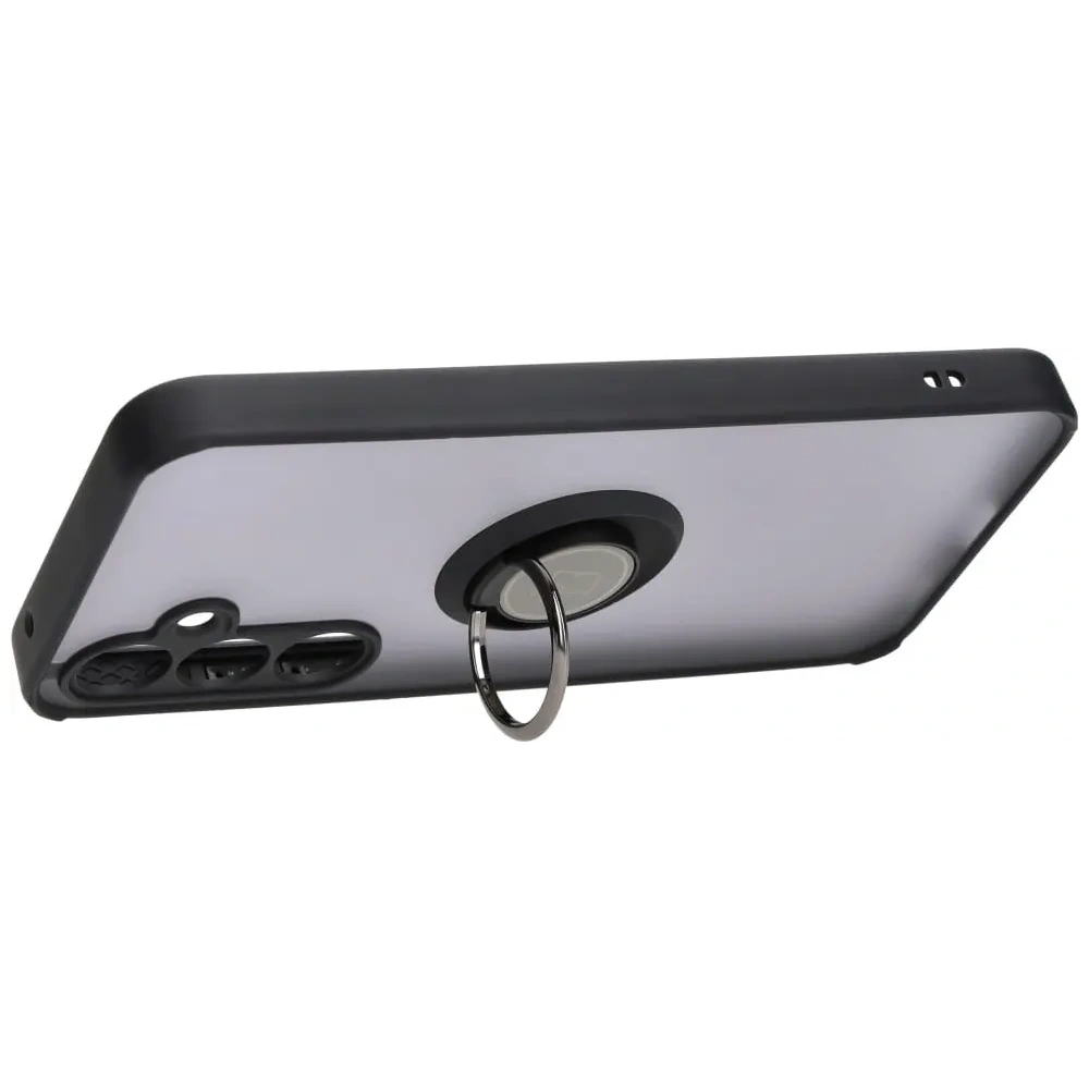 Hurtownia GSM - Etui s držákem na prst Bizon Case Hybrid Ring pro Samsung Galaxy A35 5G kouřové s černým rámem - BIZ4278 - {ean13} - Hurt