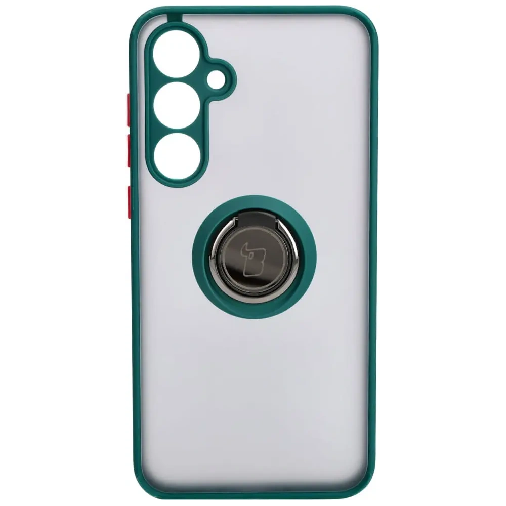 Wholesale Bizon Case Hybrid Ring Samsung Galaxy A35 5G smoky with a dark green frame - BIZ4279 - {ean13} - Hurt
