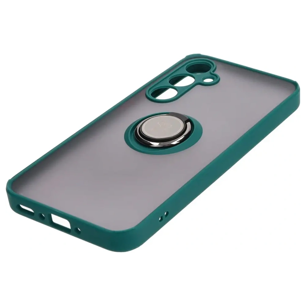Wholesale Bizon Case Hybrid Ring Samsung Galaxy A35 5G smoky with a dark green frame - BIZ4279 - {ean13} - Hurt