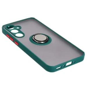 Bizon Case Hybrid Ring Samsung Galaxy A35 5G smoky with a dark green frame