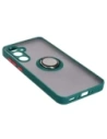 Wholesale Bizon Case Hybrid Ring Samsung Galaxy A35 5G smoky with a dark green frame - BIZ4279 - {ean13} - Hurt