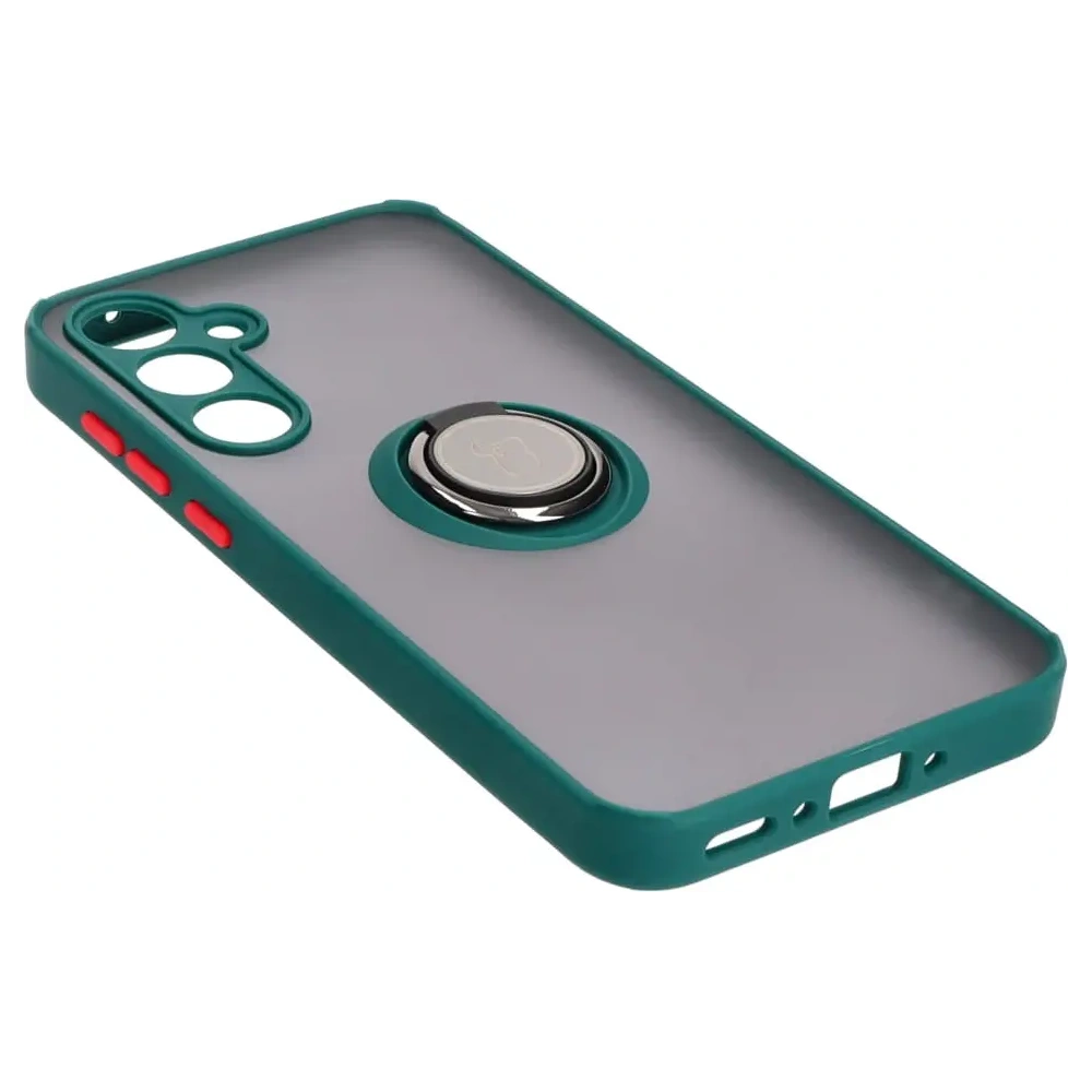 Wholesale Bizon Case Hybrid Ring Samsung Galaxy A35 5G smoky with a dark green frame - BIZ4279 - {ean13} - Hurt