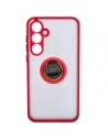 Wholesale Bizon Case Hybrid Ring Samsung Galaxy A35 5G smoky with a red frame - BIZ4280 - {ean13} - Hurt