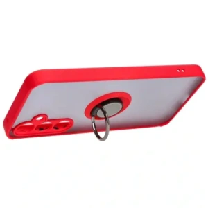 Bizon Case Hybrid Ring Samsung Galaxy A35 5G smoky with a red frame