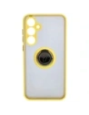 Wholesale Bizon Case Hybrid Ring Samsung Galaxy A35 5G smoky with a yellow frame - BIZ4281 - {ean13} - Hurt