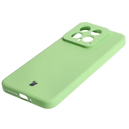 Etui Bizon Case Silicone Sq do Xiaomi 14 jasnozielone